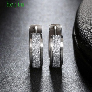 Hejiu Bông tai Hoop Phong cách bạc Thép không gỉ Trang sức thời trang Người đàn ông Ba Lan