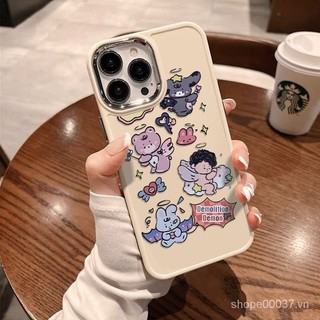 Little Angel Động Vật Nhỏ Phong Cách Mới Khung Kim Loại Thích Hợp Cho Apple iPhone11 14ProMax 7Plus 8Plus 12ProMax XSMax X XS 13ProMax Ốp Điện Thoại KJG