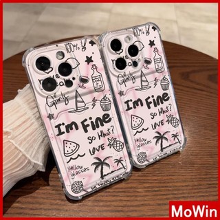 Mowin - Dành cho iPhone 15 Pro Max iPhone 11Case Card Case TPU Soft Clear Case CardStorage Airbag Chống sốc Mẫu in màu Tương thích với iPhone 14 13 12 11 ProMax Plus XR XS