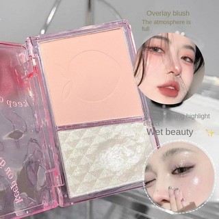 Leeinto Highlight Blush Đa Năng Ngọc Trai Mịn Lấp Lánh Đa Năng Làm Sáng Mờ Lâu Dài Thiên Nhiên Chống Nước Trang Điểm Tinh Tế Dung Tích Cao