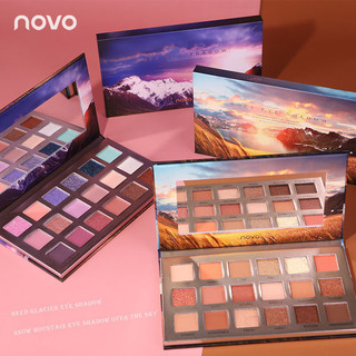 Bảng phấn mắt Novo Reed Glacier Snow Mountain Eyeshadow on the Sky Matte Pearlescent Earth Color Glitter Bright