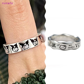 Ruirwfa Dễ Thương Pochacco Hello Kitty Nhẫn Ngón Tay Anime Kawaii Sanrio Hoạt Hình Cặp Đôi Nhẫn Tay Trang Sức Phụ Kiện Cho Bé Gái Quà Tặng Giáng Sinh MỚI