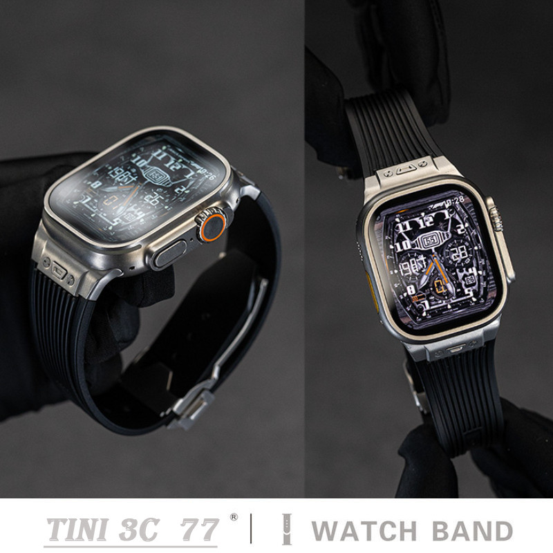 Dây đeo silicon thể thao sang trọng cho iWatch Ultra 3 2 49mm S11 46mm 45mm 44mm Nam Nữ iWatch Serie