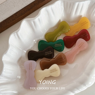 Yoing / Phiên Bản Hàn Quốc Acetate Nơ Tóc Nữ Phong Cách Mới Trán Nổ Kẹp Tóc Đơn Giản Nhỏ Tinh Tế Mũ Đội Đầu