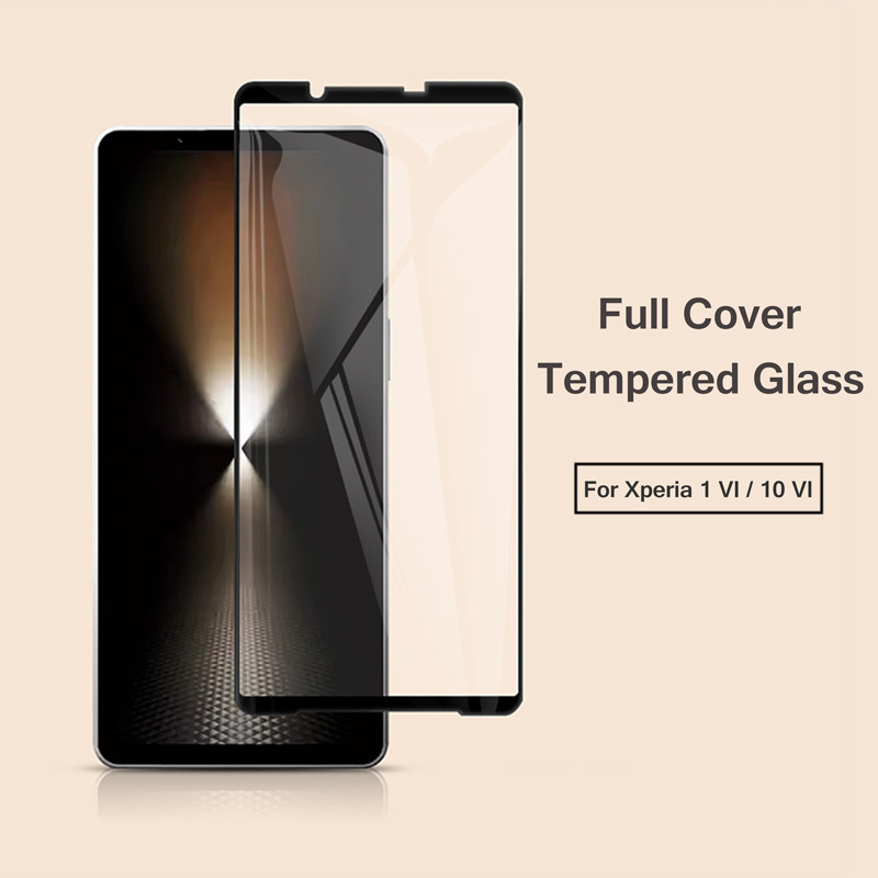 Full Cover Kính Cường Lực Bảo Vệ Màn Hình Cho Sony Xperia1 Xperia 1 10 VII VI 1VII 1VI 10VI Mark 6 M