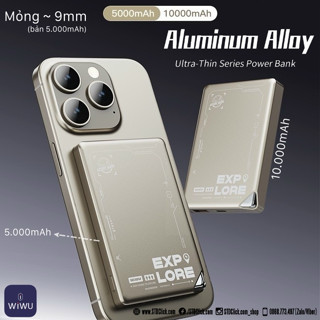 Pin sạc dự phòng nam châm siêu mỏng ULTRA SLIM WIWU Wi-P019 và Wi-P020 chính hãng, siêu mỏng 9mm - hổ trợ sạc nhanh 20W