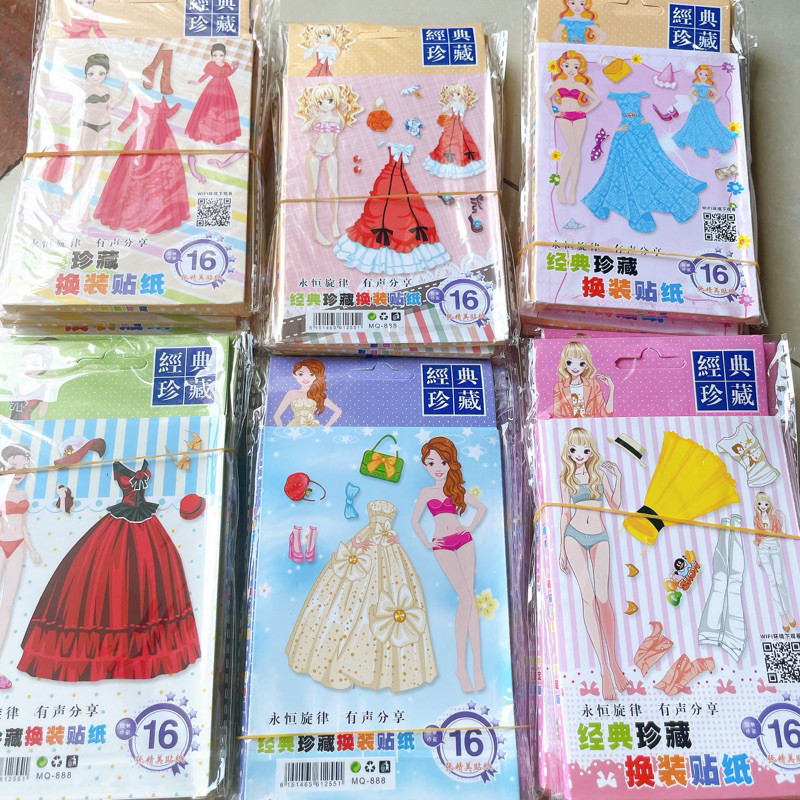 sỉ 10 quyển sổ dán stickre hình công chúa búp bê tuyệt đẹp