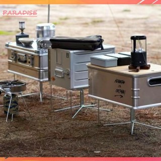 [Paradise1.vn] Giá đỡ hộp hợp kim nhôm Hộp sắp xếp di động Giá đỡ gấp để nấu ăn du lịch