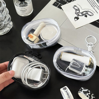 Du lịch Di động Sản phẩm kỹ thuật số Dây kéo Túi lưu trữ trong suốt Cáp dữ liệu USB Tổ chức Tai nghe Hộp lưu trữ điện tử