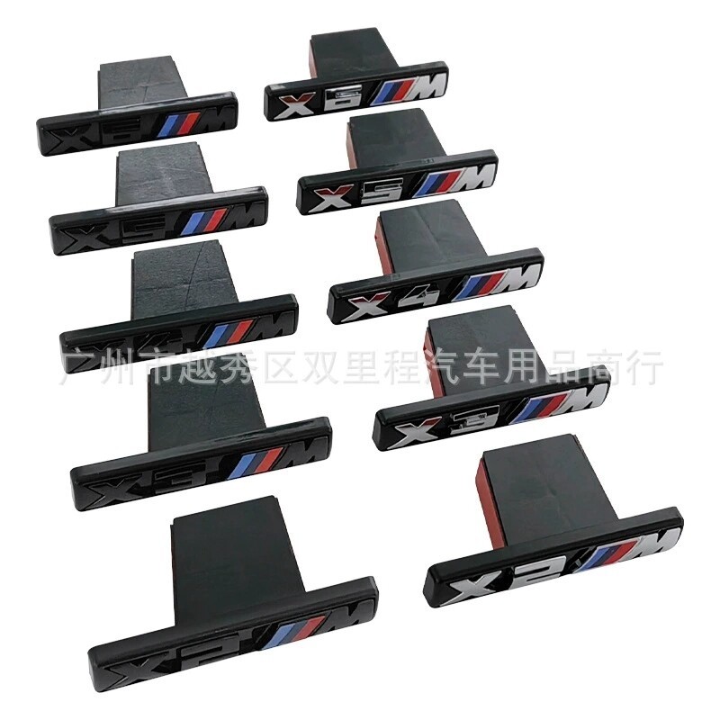 Logo thể thao M biểu tượng lưới tản nhiệt phía trước cho dòng BMW X sửa đổi X2M X3M X4M X5M X6M nhãn