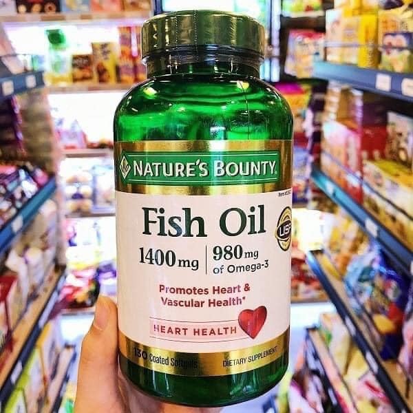 VIÊN DẦU CÁ NATURE’S BOUNTY FISH OIL 1400MG 130 VIÊN CỦA MỸ