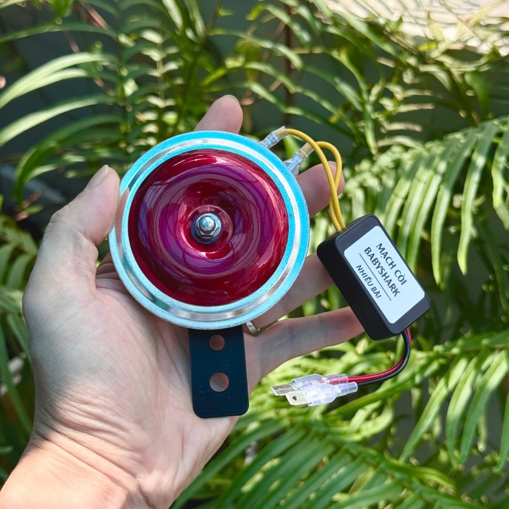 Combo bộ còi + mạch baby shark nhiều bài hát (10 bài) - phụ tùng kèn xe DC12v phụ kiện