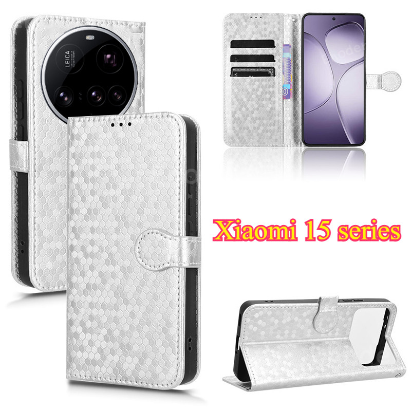 Vỏ Da Sang Trọng Cho Xiaomi 15 14 Ultra Pro 5G 2025 Vỏ Điện Thoại Khe Cắm Thẻ Ví Từ Tính Cho Mi15 Mi