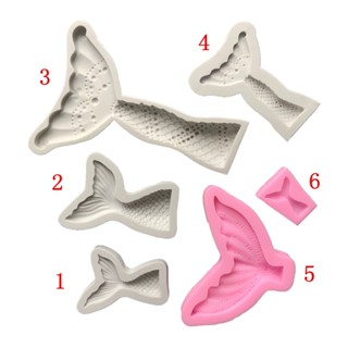 Nàng Tiên Cá Khuôn Silicon Chủ Đề Biển Fondant Bánh Trang Trí Khuôn Đá Khuôn Xà Phòng Làm Bằng Tay Hương Liệu Thạch Cao Khuôn Nướng Bánh