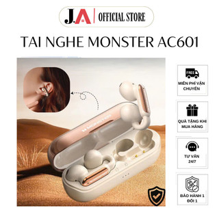  Tai Nghe Thể Thao Cao Cấp Không Dây MONSTER AC601 Bluetooth 5.4 HiFi Chống Nước Âm Thanh Siêu Hay Dạng Kẹp Tai JA OFFIC 
