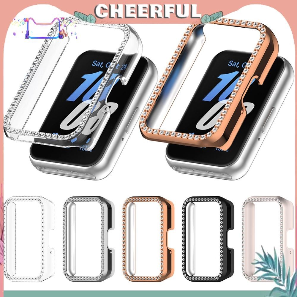 Ốp lưng khảm kim cương PC Vỏ bảo vệ khung đồng hồ cho Samsung Galaxy Fit 3