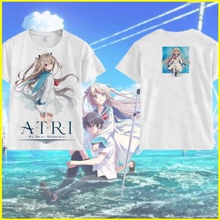 Bx ATRI -My Dear Moments Vải Cosplay 3D Mùa Hè Áo Thun Anime Tay Ngắn Trang Phục Tiệc Halloween
