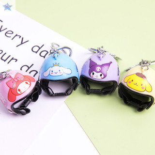 Gjcute Sanrio Kuromi Giai Điệu Mũ Bảo Hiểm Hình Móc Khóa Kawaii Hello Kitty Cinnamoroll Đồ Chơi Túi Búp Bê Trang Trí Móc Khóa Mặt Dây Chuyền Xe Quà Tặng VN