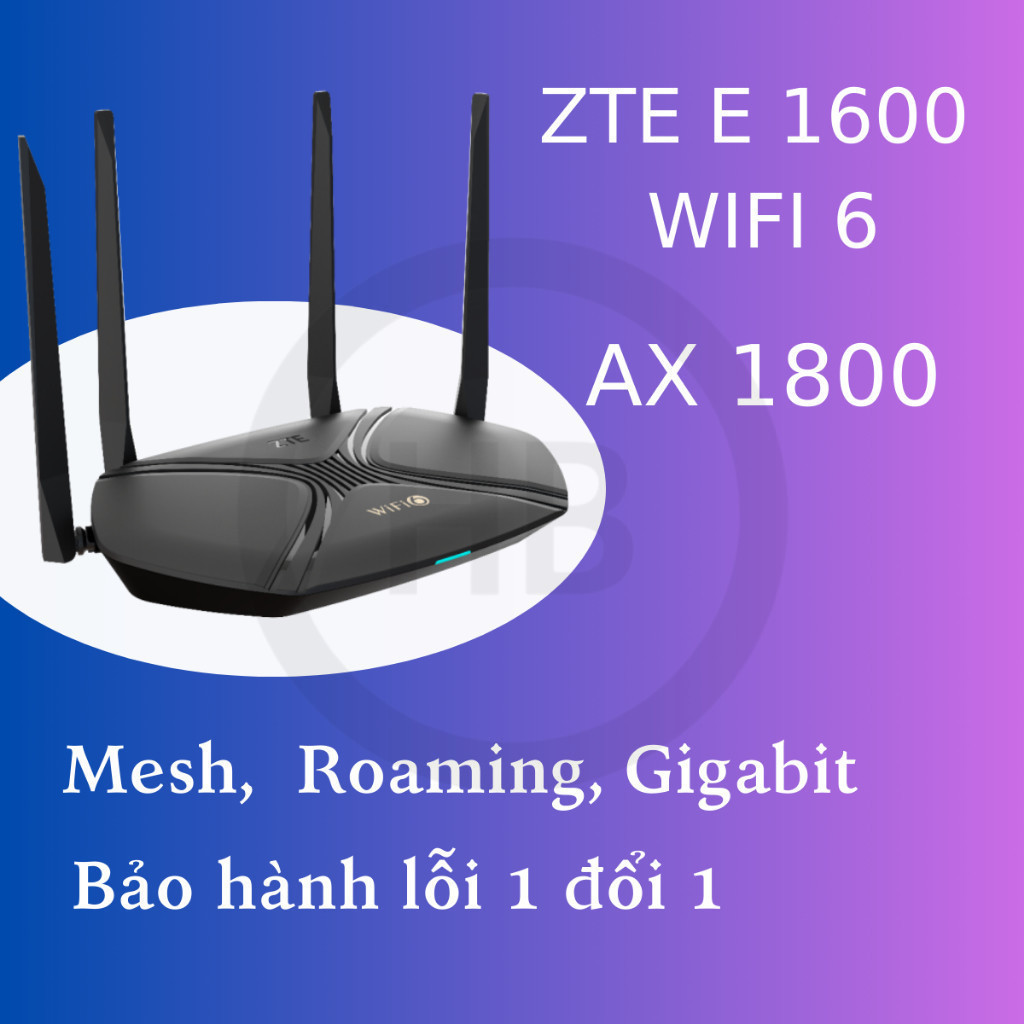 Bộ Phát WiFi ZTE E1600  WiFi MESH Xuyên Tường Chuẩn WiFi 6 AX1800 đã qua sử dụng