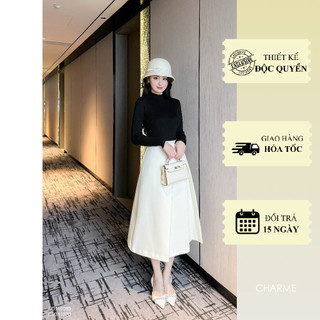 Chân váy dạ ép dáng dài charme 311020
