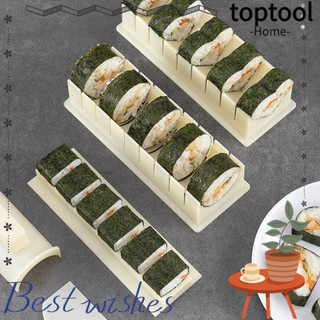 Toptool 3 Cái / bộ Bộ Thiết Bị Máy Làm Sushi, Khuôn Cuộn Sushi Kimbap Chống Dính DIY, Khuôn Cuộn Bánh Hình Trái Tim Hình Tròn Bằng Nhựa Đa Năng