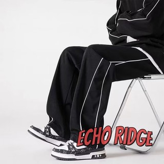Echo Ridge Quần ống rộng dáng rộng thương hiệu thời trang Mỹ sọc thẳng