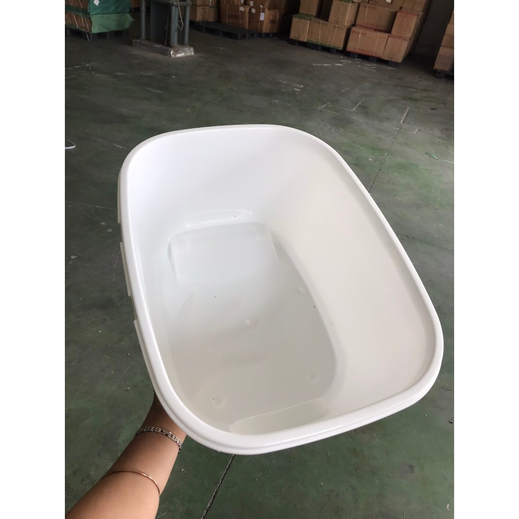Thùng gạo 12 ký nhựa PP an toàn màu Pastel có bánh xe cao cấp - an toàn , dễ sử dụng