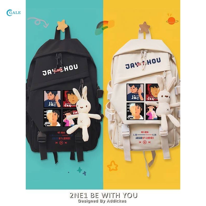 Jay Chou Album Ngoại Vi Jay Fan Hỗ Trợ Schoolbag Ba Lô Nữ Học Sinh Trung Học Ba Lô