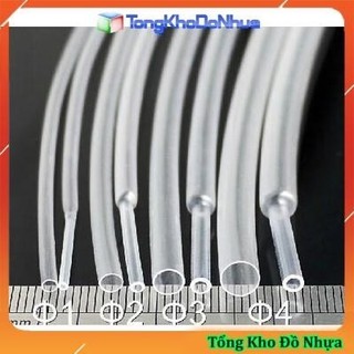[Rẻ vô địch] /5m Ống gen nhiệt cách điện màu trắng trong- độ co ngót 1/2