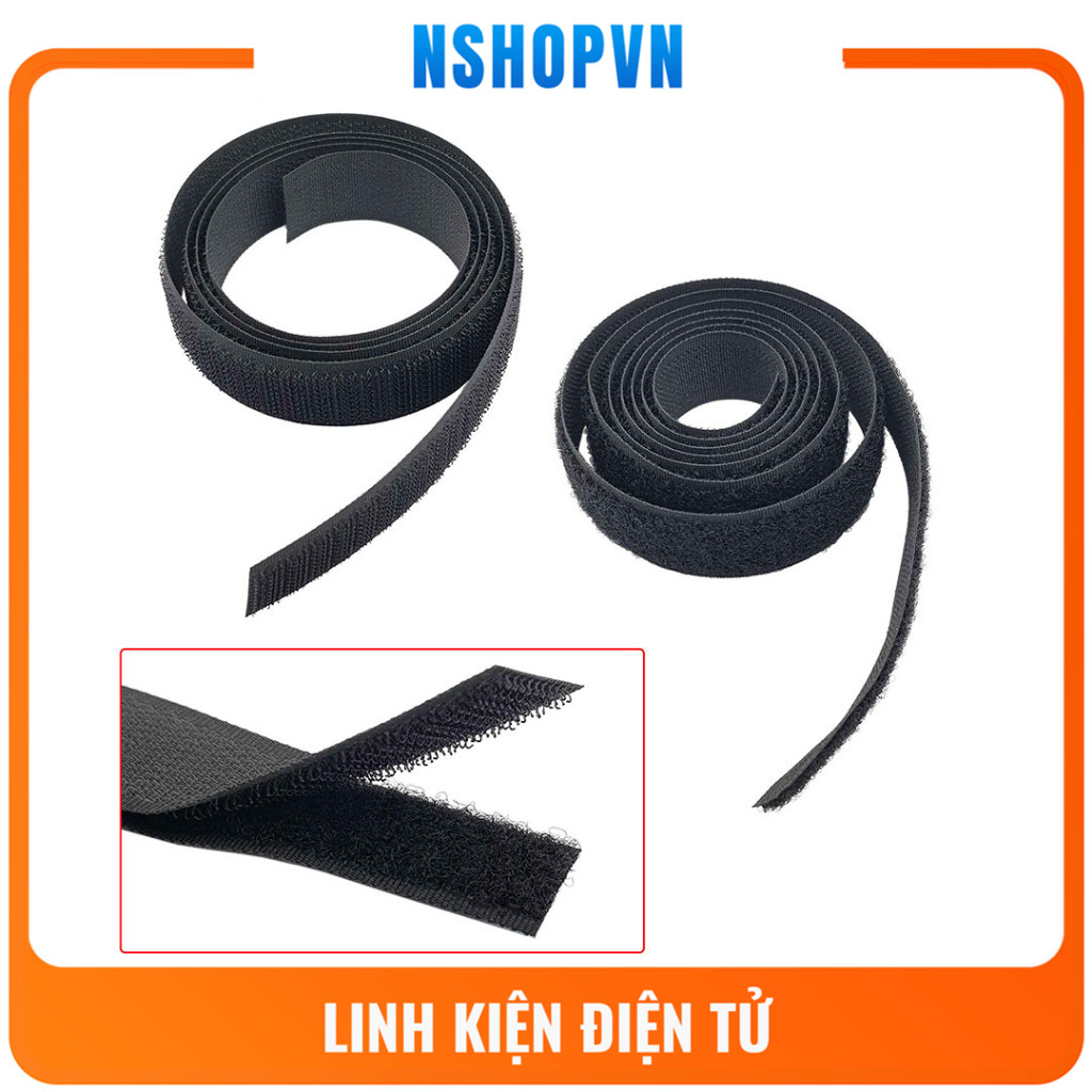 Dây Velcro khóa nhám 1 mặt (cuộn gai + cuộn xù)