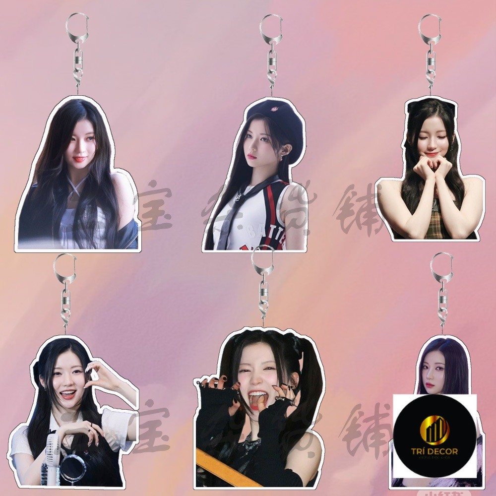 Móc khoá in hình ASA Babymonster idol acrylic trang trí phụ kiện treo decor