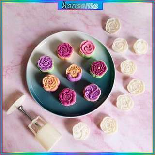 Han 50g Khuôn Bánh Trung Thu Nhựa Hình Hoa Mai DIY Tem Bánh Trung Thu Khuôn Bánh Trung Thu Cho Tết Trung Thu Nướng Bánh Trung Thu