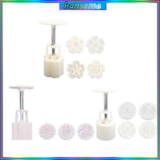 Han Khuôn ép bánh trung thu Lễ hội trung thu Bộ khuôn bánh trung thu 50g Làm bánh trung thu