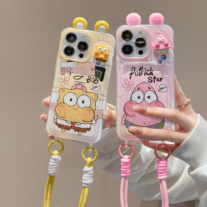 Iphone 15 14 13 12 11 Pro Max X XR Max 7 8 Plus INS Hoạt Hình Dễ Thương Truyện Tranh SpongeBob SquarePants Người Yêu Thích Ốp Lưng Điện Thoại Mềm