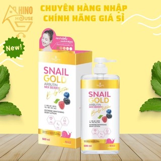 Sữa Dưỡng Thể Snail Gold Arbutin Mix Berry Body Lotion Precious Skin 500ml Thái Lan Dưỡng Trắng Sáng Da - Hinohouse