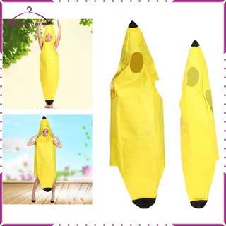 Trang Phục Chuối Trang Phục Chuối Phù Hợp Với Trái Cây Áo liền quần Trang Phục Halloween Cho Người Lớn Trẻ Em Hóa Trang Hiển Thị Đảng