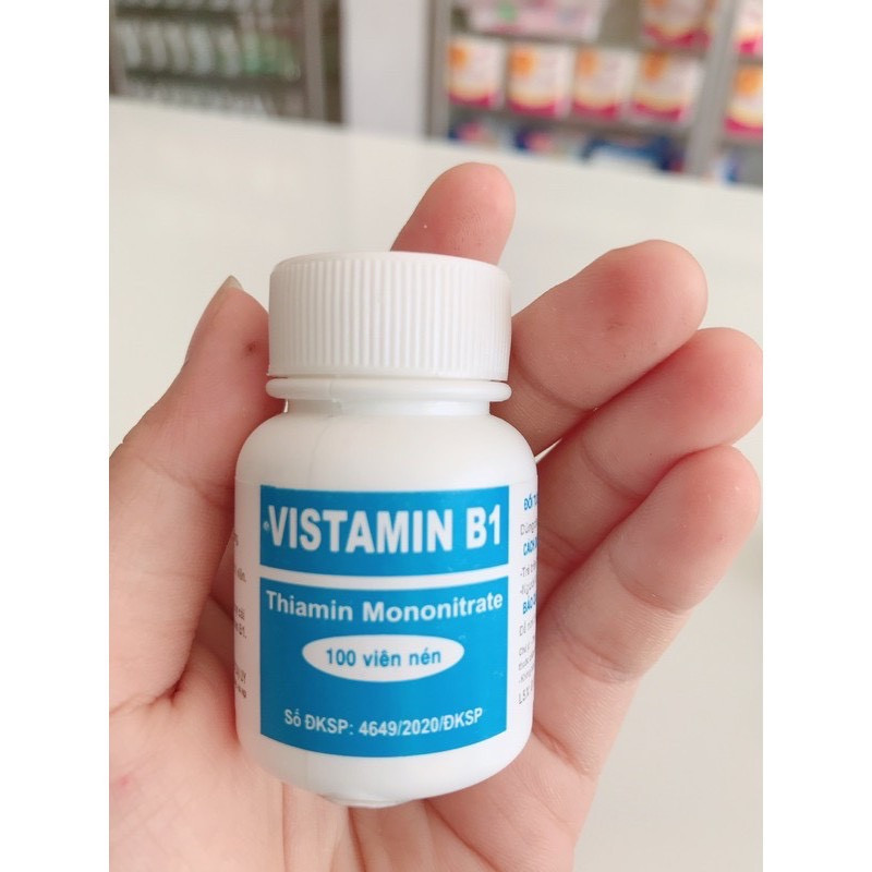 Vistamin B1 - Loại 100v. Bổ sung Vitamin B1 cho cơ thể, hỗ trợ cải thiện tình trạng thiếu vitamin