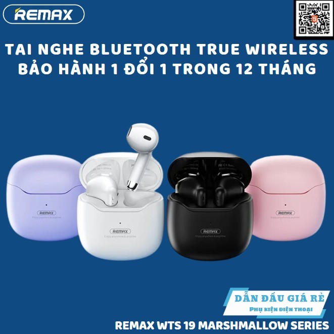 Tai nghe Bluetooth True Wireless REMAX TWS 19 Marshmallow Series