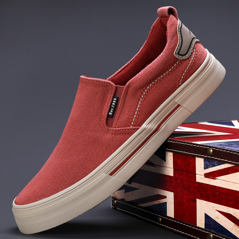 Giày Slipon Lười Vải Nam SHANBU Chất Liệu Vải Bố Thoáng Khí Đế Cao Su Chống Trơn - Mã 24810