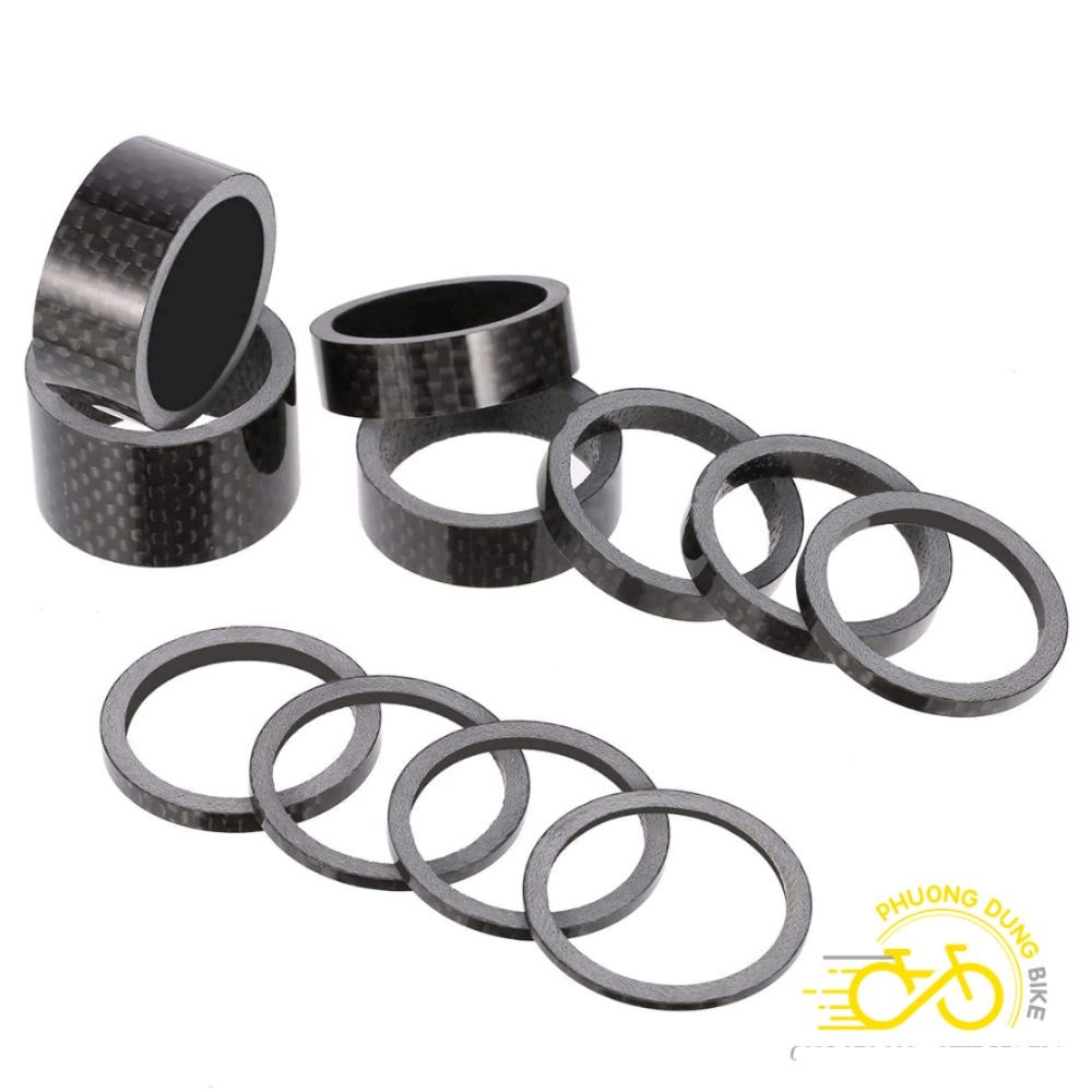 Vòng chêm cổ xe đạp Carbon 3mm 5mm 10mm