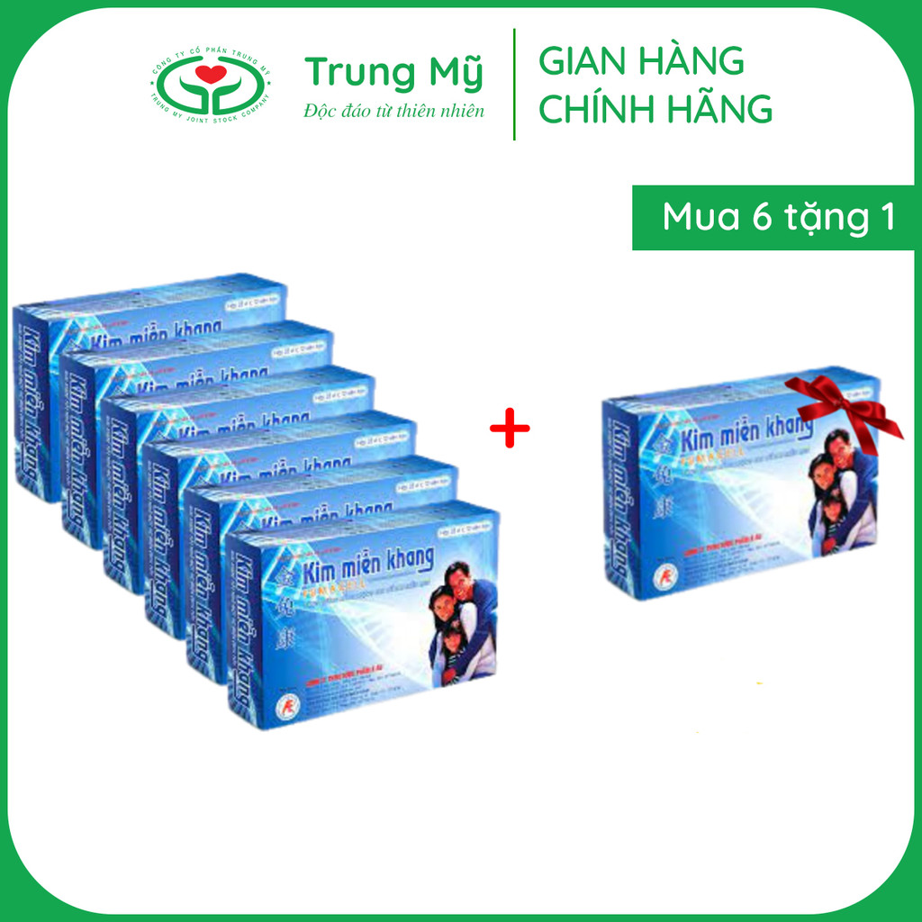 ️️️ [Chính hãng] Combo 6 tặng 1 Kim Miễn Khang hộp 30 viên - giúp hỗ trợ điều trị vảy nến, lupus ban