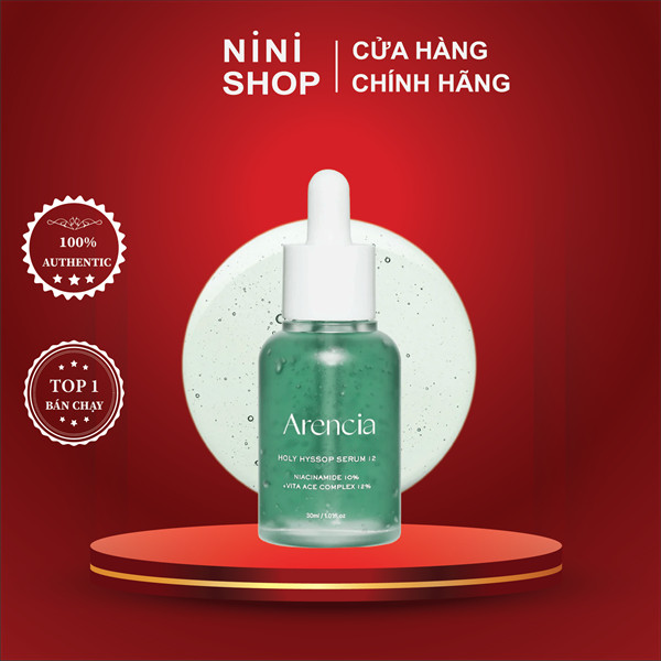 Tinh chất dưỡng sáng mờ thâm Arencia Holy Hyssop Serum 12 30ml - ninishop