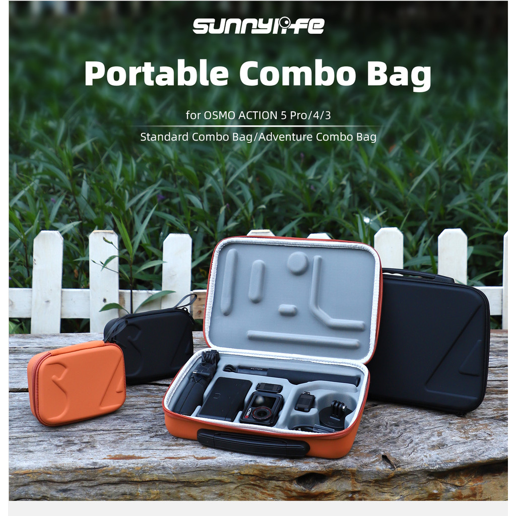 Sunnylife Cho DJI OSMO ACTION 5 PRO / 4 / 3 Bảo Quản Máy Ảnh Túi Bảo Vệ Di Động Phiêu Lưu / Combo Ti
