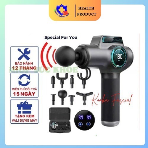 Máy massage cầm tay KONKA 99 cấp độ 8 đầu trị đau nhức toàn thân hiệu quả, màn hình hiển thị thông s