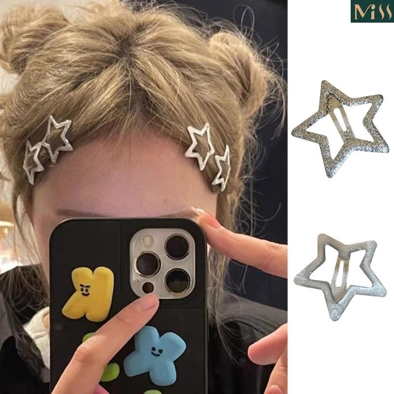 Miss * 2 Bộ Sweet Girls Star Kẹp Tóc Shinny-Fine Flash Kẹp Tóc Y2k BB-Barrttes