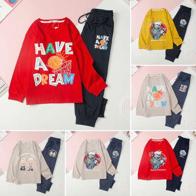 Bộ mùa thu, Bộ LITIBABY cotton thu đông size cho bé trai 8 đến 16 tuổi