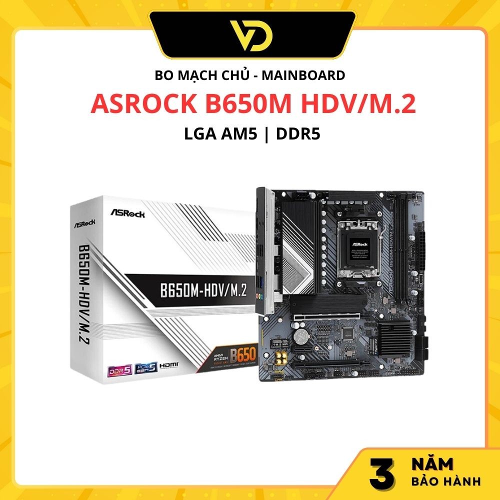 [DDR5] BO MẠCH CHỦ MAINBOARD ASROCK B650M HDV/M.2