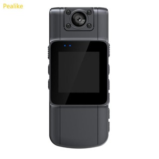 Camera đeo chuyên nghiệp Pealike 180°Ống kính xoay Máy quay phim di động Máy ghi Video thể thao 1080P Tấm hồng ngoại ban đêm Vis
