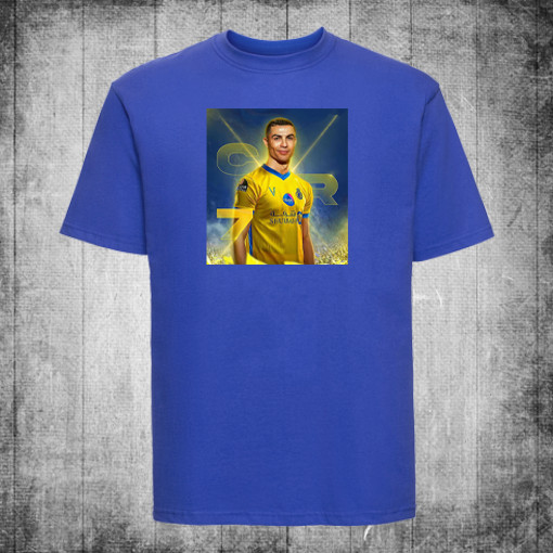 HZQS Cristiano Ronaldo Al Nassr Áo thun unisex CR7 Ronaldo Bồ Đào Nha câu lạc bộ mới nghệ thuật tee