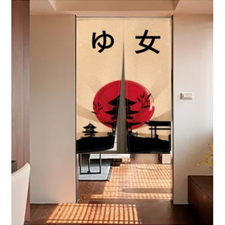  Rèm cửa Noren Nhật Bản Cần cẩu nghệ thuật rộng & Tấm thảm Sakura cho nhà bếp Phòng ngủ Cửa vách ngăn treo tường trang trí do1654 